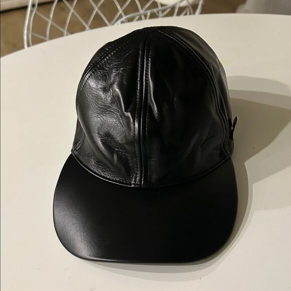 Jil Sander men’s Black Calfskin Cap, Black, Size Small, NWT - Picture 4 of 12